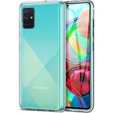 Karokstore Galaxy A71 Için Kılıf Transparent Soft Beyaz [galaxy A71 ile Uyumlu Kılıf - Beyaz]