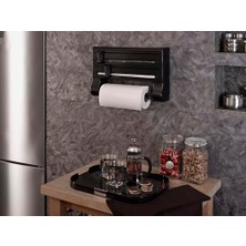 Karokstore Mutfak Folyo/havlu Tutucusu-Siyah