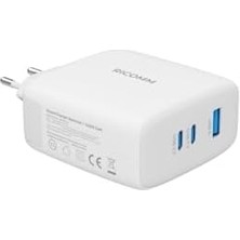 Karokstore 140W Gan 3 Portlu Usb-C + Usb-A Şarj Aleti Qc5.0 Pd3.1, Ipad,,, Notebook, Air Uyumlu Hızlı Şarj Cihazı + 2 Metre Type-C Kablosu