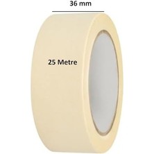 Karokstore 2 Adet Maskeleme Bandı Boya Bandı 36MM x 25M Kağıt Bant