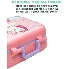 Karokstore Bento 1030ML Lunchbox Tek Katlı 3 Bölmeli Pp Plastik Sefer Tası Yemek Kutusu (Pembe)