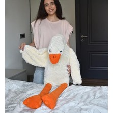 Karokstore Özgüner Oyuncak Pelüş Kaz,kaz,kaz Yastık,hamile Yastığı, Beyaz Doldurulmuş Hayvan, Komik Ördek Peluş Bebek, Sevimli Kaz Peluş Doldurulmuş Hayvanlar Çocuklar Için Hediyeleri (No:2 Krem)