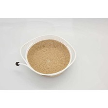 Karokstore Jüt Ip Beyaz Hasır Sepet