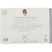 Karokstore Akademi Çocuk Mat Tükenmez Resim Defteri 1 Ressam Kediler 25X35CM & 6'lı Keçeli Kalem