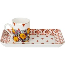 Karokstore Art Eliana Tepsili Kahve Fincan Seti