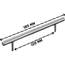 Karokstore 5 Adet Keijo Inox 128MM Paslanmaz Kulp (Mobilya, Dolap Kulbu, Kulp Modeli)