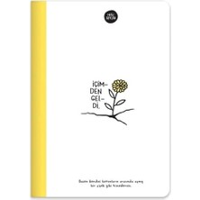 Karokstore A5 80 Yaprak Renkli Sayfa Çizgili Defter, Sarı