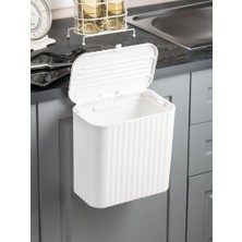 Karokstore Mutfak Tezgah Üstü ve Dolap Askılı Çöp Kovası 15 Lt Beyaz (NKS158-2)
