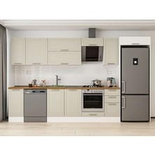 Alvinka 360X222 cm Mbr_c Mdf Mutfak Dolabı Beyaz Kumtaşı MB-E80S40S40-2