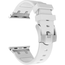 Karokstore Ile Uyumlu 42MM Krd-89 Silikon Kordon Beyaz