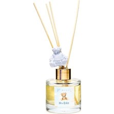 Karokstore 100 ml Mavi Ayıcık Seramik Taş Bambu Çubuklu New Baby Oda Kokusu