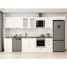Alvinka 385X222 cm Mbr_c Mdf Mutfak Dolabı Beyaz Beyaz MB-E90S50S45-3