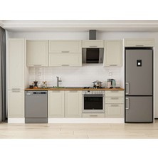 Alvinka 375X222 cm Mbr_c Mdf Mutfak Dolabı Beyaz Kumtaşı MBB-E80B45S50-2