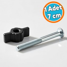 Nzb Baza Başlık Vidası Metal 7 cm 5 16 Inç Siyah Kulplu Sağlam Aparatlı Mobilya Bağlantı Vidası