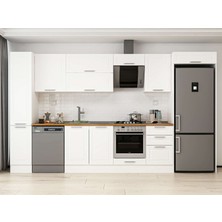 Alvinka 380X222 cm Mbr_c Mdf Mutfak Dolabı Beyaz Beyaz MBB-E90B40S50-2