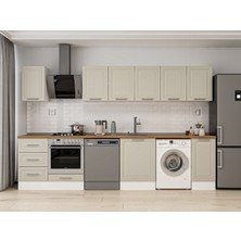 Alvinka 330X210 cm Mbr_c Mutfak Dolabı Beyaz Kumtaşı