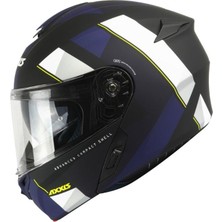 Axxis Motosiklet Kaskı Storm Sv Dıamond A7 Matt-Blue Çene Açılır Kask