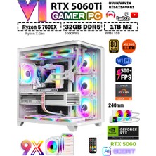 Zeiron GTA-VI Elite X40 Ryzen 7600X 32GB 5600MHZ DDR5 Ram 1TB M.2 SSD 8GB RTX5060Ti Sıvı Soğutmalı Premium Oyuncu Bilgisayarı