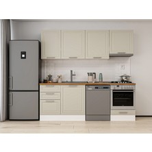 Alvinka 230X210 cm Mbr_c Mutfak Dolabı Beyaz Kumtaşı