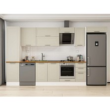 Alvinka 380X222 cm Mbr_c Mdf Mutfak Dolabı Beyaz Kumtaşı MBB-E90B50S40-2