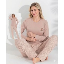 Freshness 0214 Kadın Raporlu Uzun Kol Pijama Takımı