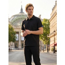 Dr. Mitra Erkek Paris Model Siyah Likralı Cerrahi Hemşire Doktor Hastane Takımı