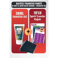 Valor 10 Adet Kalın Carbon Kaliteli Transfer Kağıdı + 30 ml Stencil Jeli – Net ve Kalıcı Şablon Seti