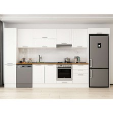 Alvinka 385X222 cm Mbr_c Mutfak Dolabı Beyaz Beyaz MBB-E80B45S60-1