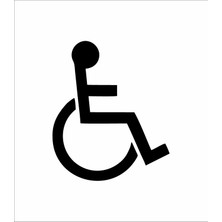 Sticker Dizayn Engelli Işareti Sticker - Araba Oto Motosiklet Cam Sticker - 00094