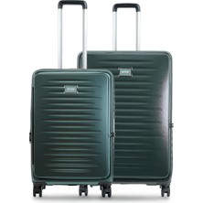 GROUND Fairytale 2'li Valiz Seti Orta-Büyük Körüklü Yeşil - 10740