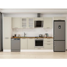 Alvinka 390X222 cm Mbr_c Mutfak Dolabı Beyaz Kumtaşı MBB-E80B50S60-3
