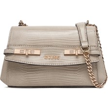 Guess Melinda Mini Dönüştürülebilir Çapraz Askılı Kapaklı Kadın Bej Omuz Çantası HWKL9933780-LTA