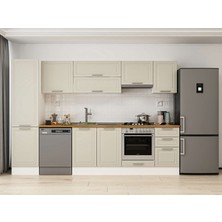 Alvinka 305X210 cm Mbr_c Mdf Mutfak Dolabı Beyaz Kumtaşı MB-E90B50S45-1