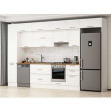 Alvinka 375X240 cm Mbr_c Mutfak Dolabı Beyaz Beyaz MBB-E80B45S50-1