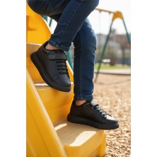 Walkway 150 F Cırtlı Siyah Unisex Çocuk Spor Ayakkabı