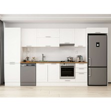 Alvinka 395X222 cm Mbr_c Mdf Mutfak Dolabı Beyaz Beyaz MBB-E90B60S45-1