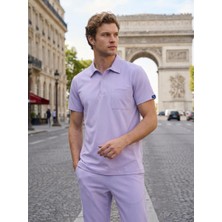 Dr. Mitra Erkek Paris Model Lila Likralı Cerrahi Hemşire Doktor Hastane Takımı