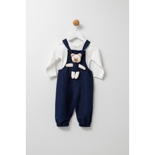 Pollito Lacivert Unisex 2'li Salopet Teddy Oyuncaklı Beden 12-18 Ay İçin Konforlu Seçim