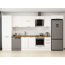 Alvinka 380X222 cm Mbr_c Mdf Mutfak Dolabı Beyaz Beyaz MBB-E80B60S40-2