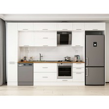 Alvinka 375X240 cm Mbr_c Mdf Mutfak Dolabı Beyaz Beyaz MBB-E90B40S45-2