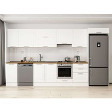 Alvinka 395X222 cm Mbr_c Mdf Mutfak Dolabı Beyaz Beyaz MB-E90S45S60-1