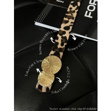 Fiori Yuvarlak Gold Toka Kadın Kemeri, Pantolon Kemeri, Ceket Kemeri, Elbise Kemeri, Gömlek Kemeri