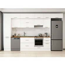 Alvinka 380X240 cm Mbr_c Mdf Mutfak Dolabı Beyaz Beyaz MBB-E90B45S45-1