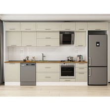 Alvinka 395X240 cm Mbr_c Mutfak Dolabı Beyaz Kumtaşı MB-E90S60S45-2