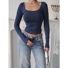 Paw Garage Kadın Eden Kare Yaka Uzun Kollu Body