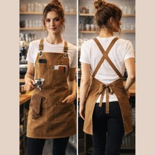 Premium Duck Kumaş Barista Önlüğü ( Ayarlanabilir Askılı)