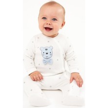 Sebi Bebe Puantiyeli Ayılı Papyonlu Tulum 1138