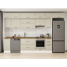 Alvinka 370X240 cm Mbr_c Mutfak Dolabı Beyaz Kumtaşı MB-E90S40S40-1