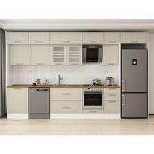 Alvinka 395X240 cm Mbr_c Mdf Mutfak Dolabı Beyaz Kumtaşı MB-E90S60S45-3