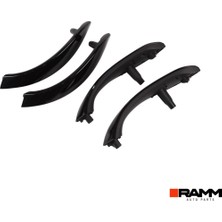 Ramm Bmw 3 Serisi F30 2013-2018 Kapı Kolu Kaplaması Seti - Alt + Üst - Piano Black - 8 Parça Set